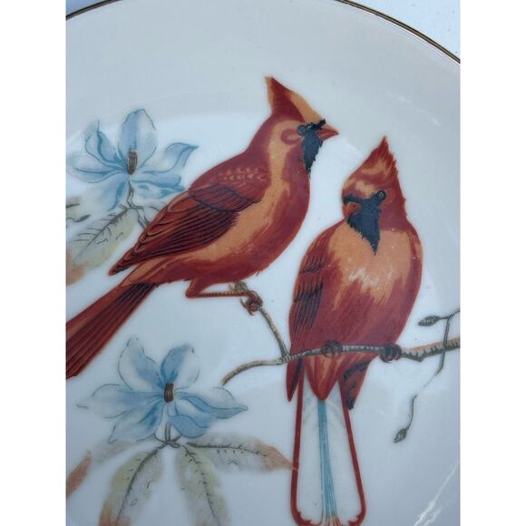 Cardinal By Chadwick- Miller Inc Japan Gold Trim 6”Decorative Plate Bird Lover - Picture 8 of 8